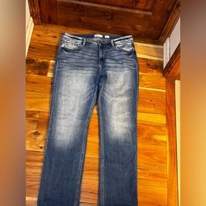 KanCan Women's Straight Leg Jeans in Blue